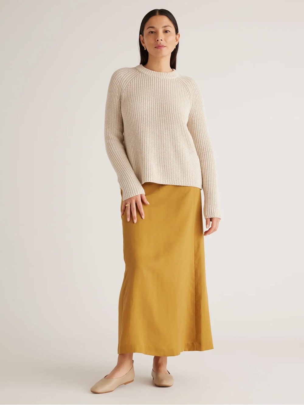 Quince 100% Organic Cotton Fisherman Crew Sweater - Picture 4 of 13